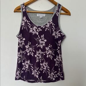 Karen Neuburger Live Love Lounge Soft Knit Lounge Tank Purple Gray Size Small